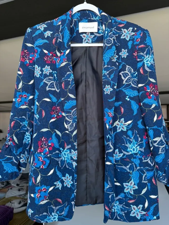 Veste imprimé bleu promod