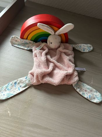 DOUDOU LAPIN KALOO  ROSE POUDRÉ
