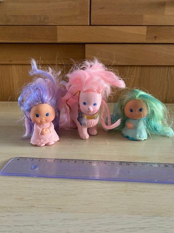 Dame boucleline Lovely locks pearlypeek frivoline sunnypeek 1987 mini couettes Mattel