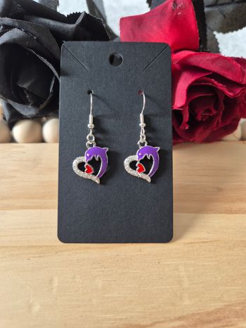 boucles d’oreilles pendentif dauphins