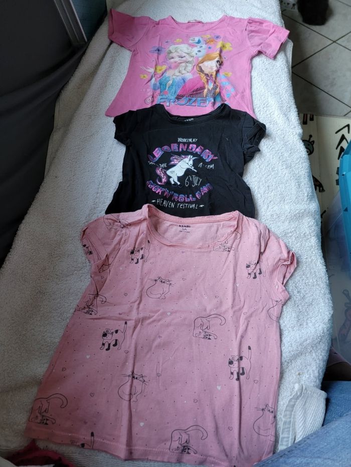 Lot de 7 tee-shirts d été fille 5 ans