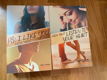 Lot de 2 livres de Kasie west ps I like you et listen to your heart Hugo romance