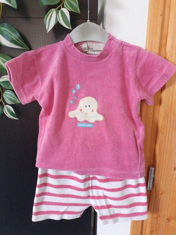Ensemble Tee-shirt et short fille 12mois - Tout simplement