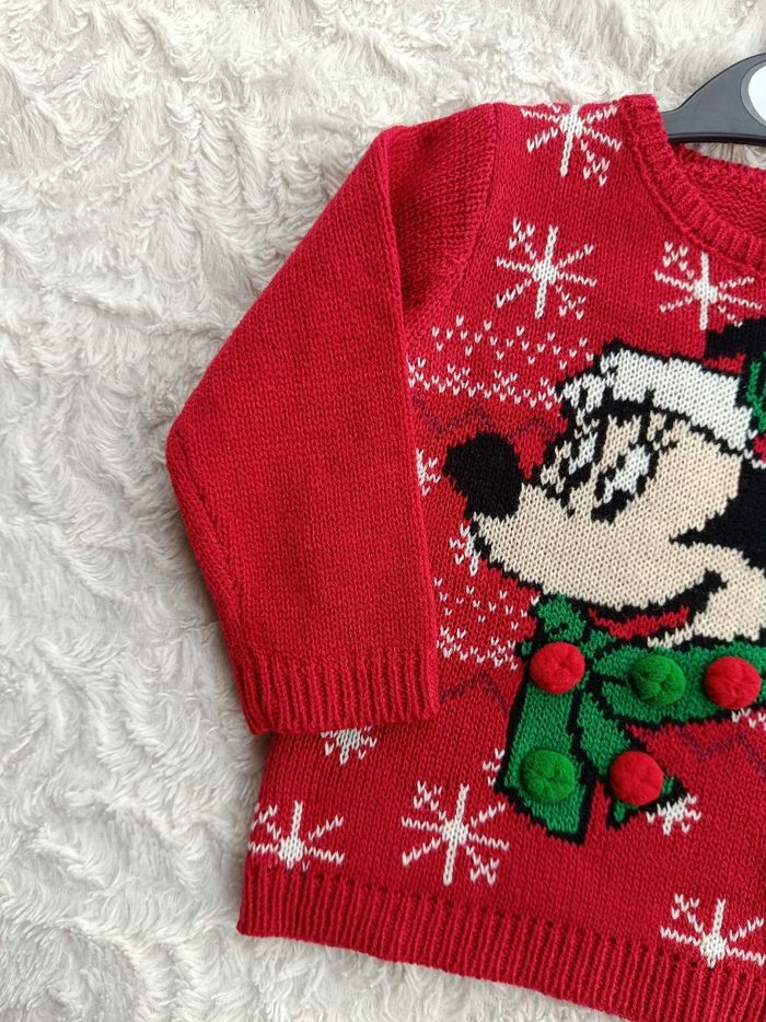 Pull de Noël Minnie Mère Père Noël Fille 9 mois Disney Baby - photo numéro 3