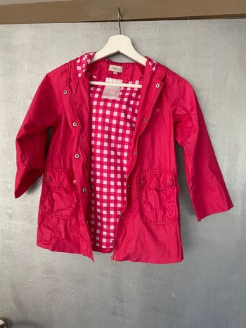 Imperméable à capuche rose taille 7 ans 
