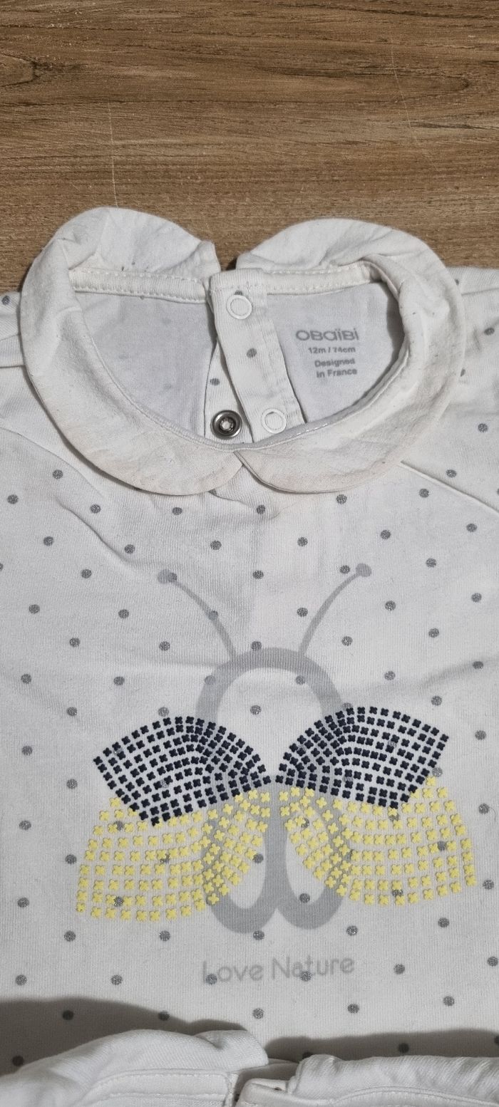 Lot t-shirts ML 12 mois - photo numéro 5