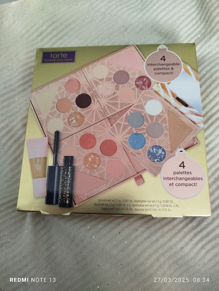 Coffret Palette Tarte collection Gift and Glam
