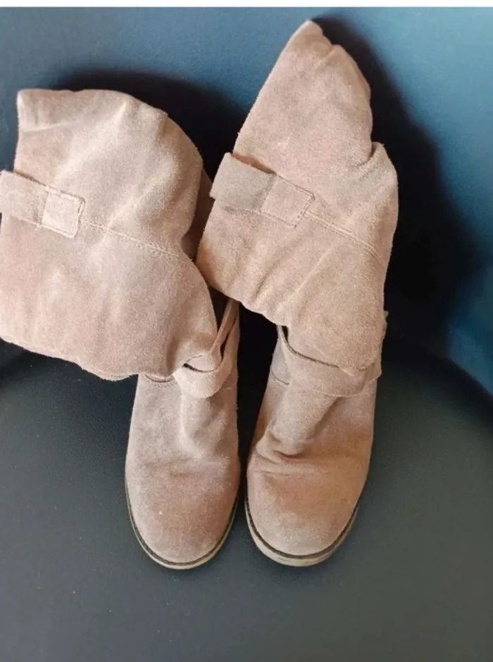Bottines suédine beige 37 - photo numéro 6