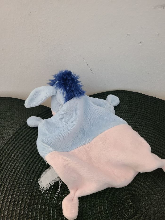 Doudou plat Bourriquet DISNEY NICOTOY rectangle bleu rose - photo numéro 2