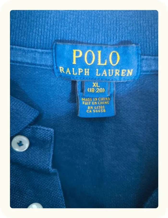 Polo manches longues homme Ralph Lauren Taille XL 42 - photo numéro 4