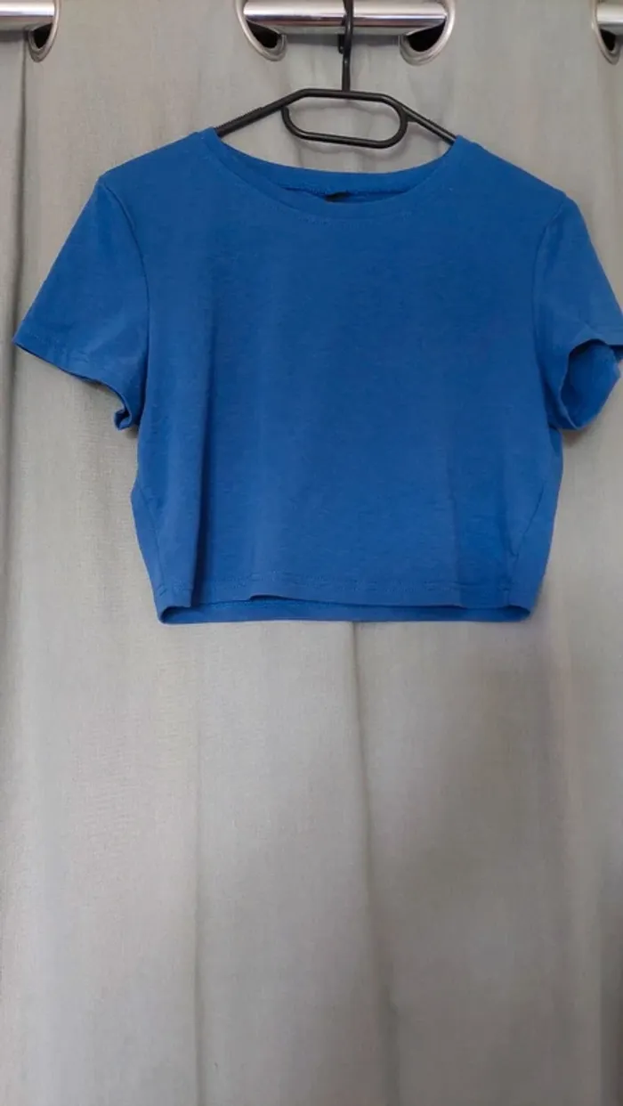 T-shirt bleu indigo électrique – Taille M – Très bon état - shein - photo numéro 2