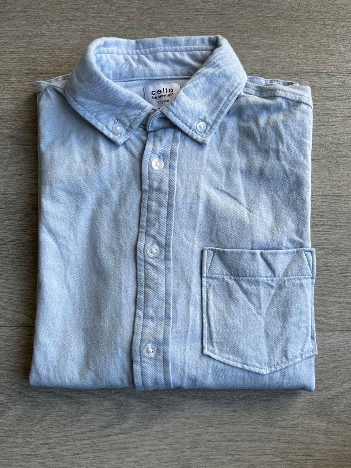 Chemise bleu clair manches courtes Celio