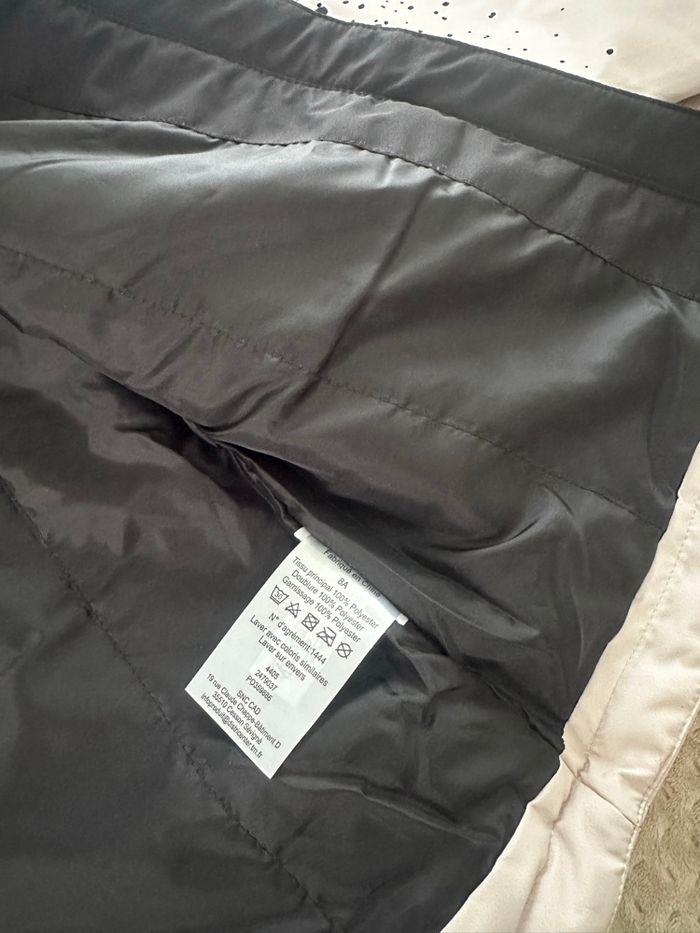 Veste  a capuche mixte manches longe beige /noir 8 ans - photo numéro 4
