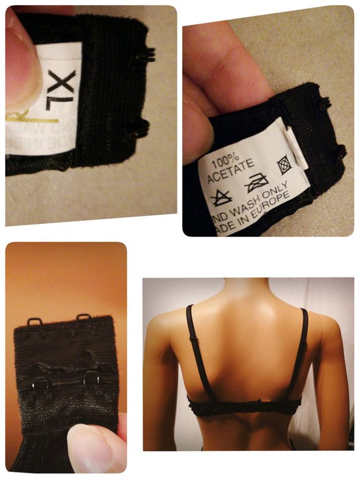 Soutien Gorge satiné avec Anneaux Vintage 90/00s T. 80C - photo numéro 3