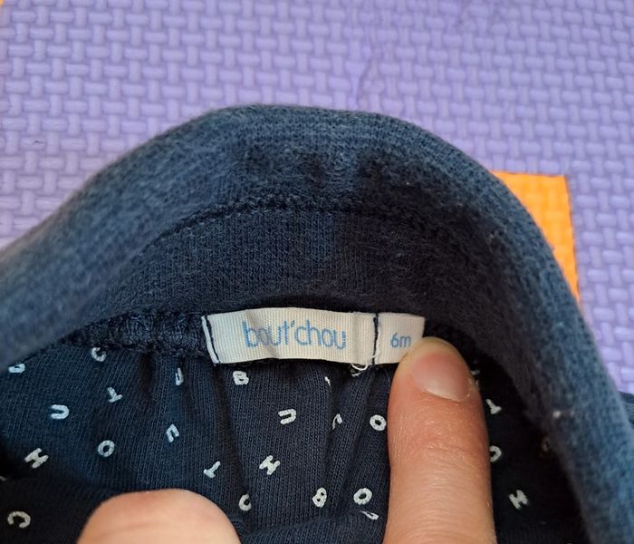 Pantalon jogging bleu marine, bout'chou, taille 6 mois (67 cm) - photo numéro 3