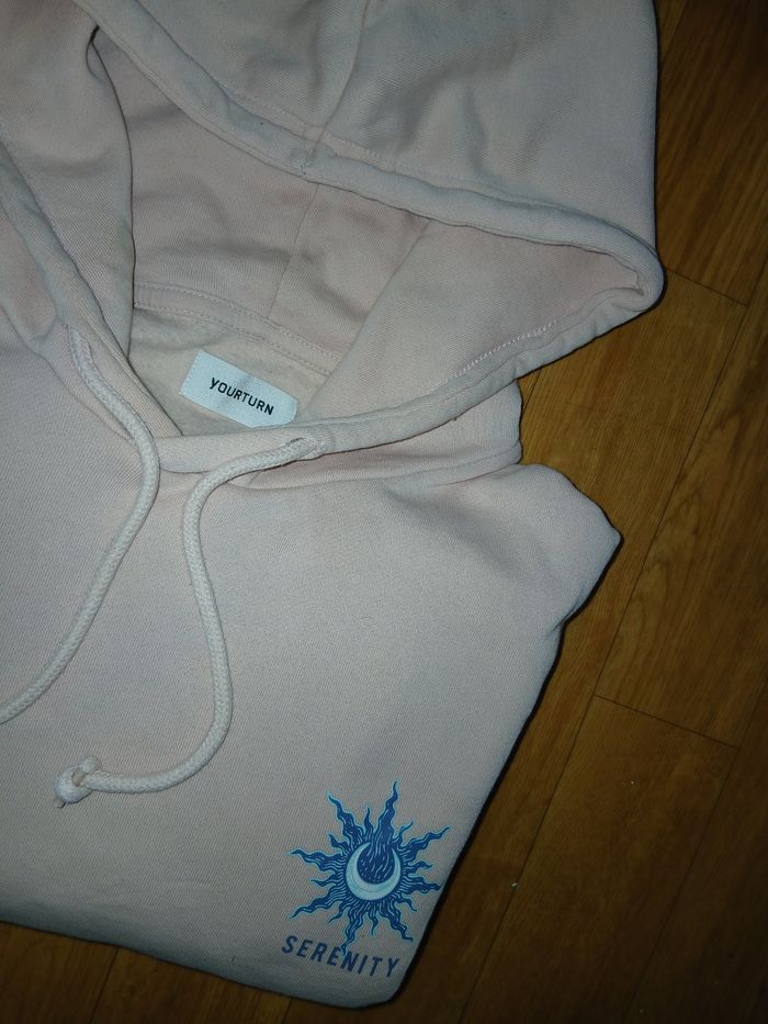 YOURTURN hoodie beige – gros visuel au dos - photo numéro 3