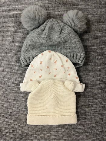 Lot de 3 bonnets