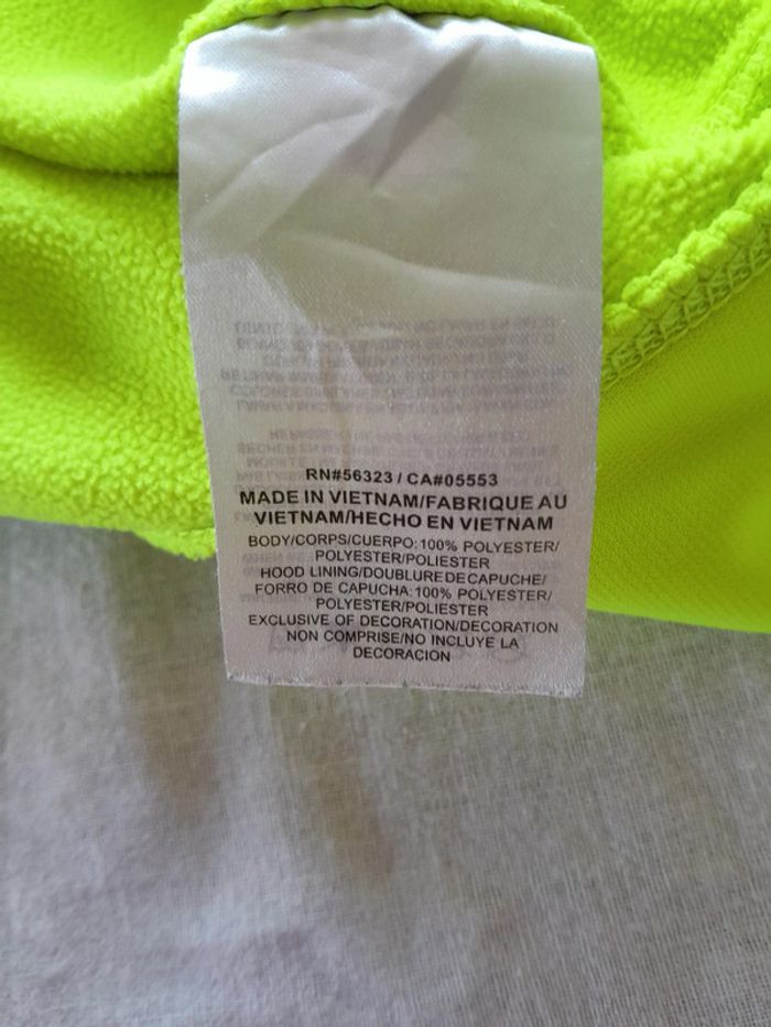 Beau sweat capuche  hoodies Nike jaune fluo - photo numéro 5