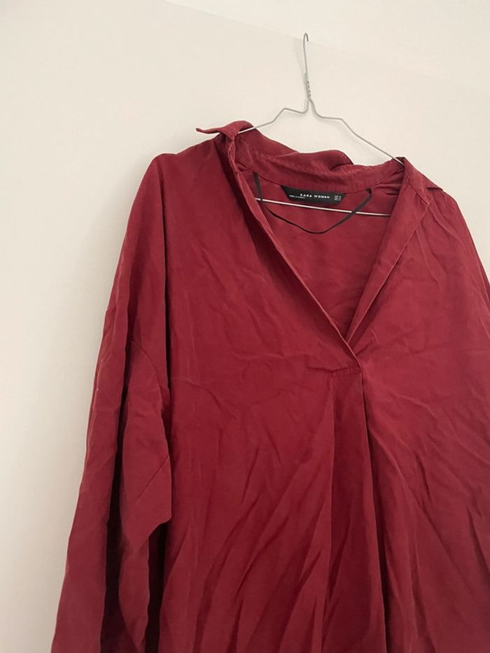 Blouse Zara (bordeaux), S / 36 / 8 - photo numéro 3