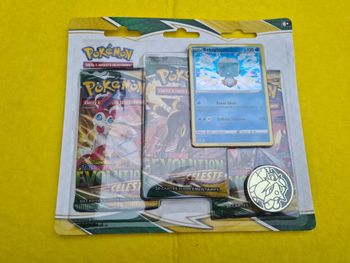 Tripack Pokémon Évolution Céleste Carte Promo Bakaglaçon FR