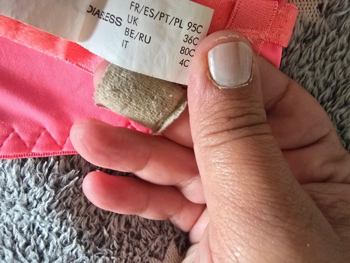 Soutien gorge Diabless rose fluo et rose pâle 95C - photo numéro 4