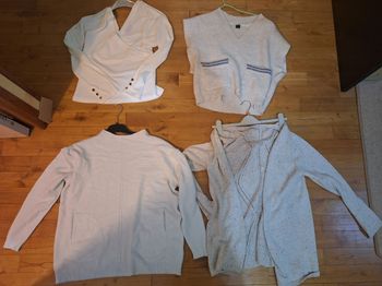 Lot hauts pull gilet cardigan femme taille L