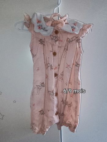 Gigoteuse barboteuse combishort Bambi 6/9 mois