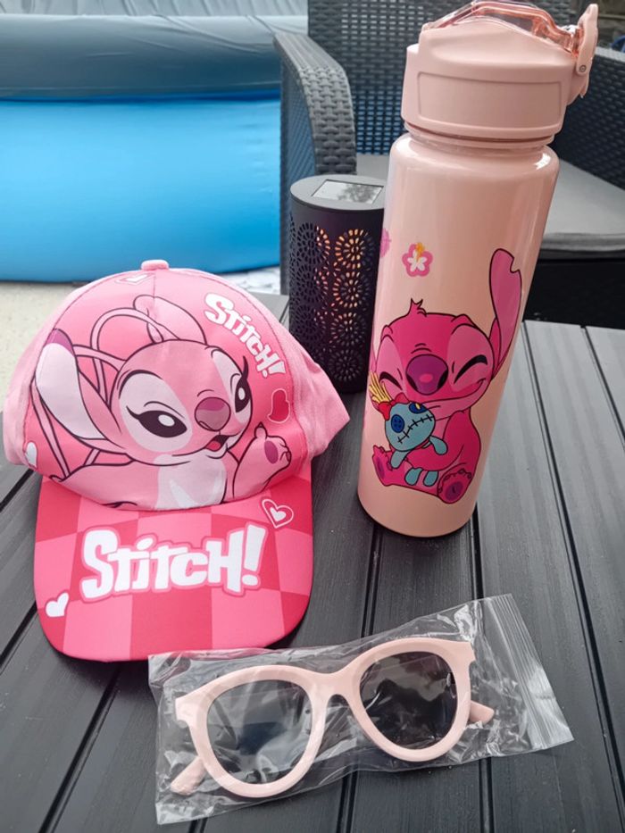 1 ensemble casquette, lunette + gourde 750ml Angel stitch neuf