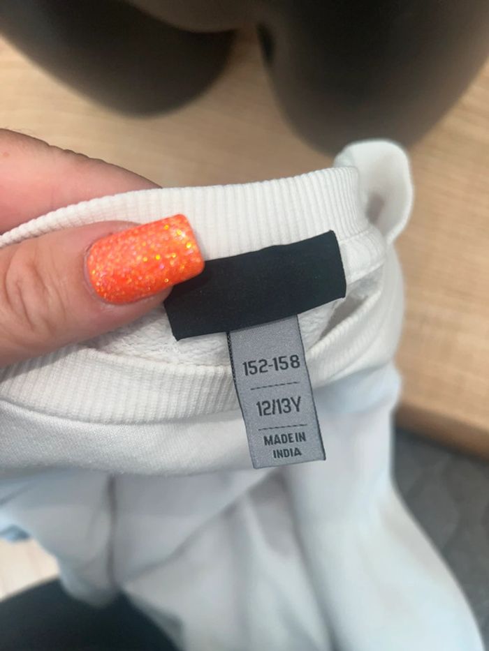 Pull sweat ellesse fille ado 12 13 ans blanc XXS - photo numéro 3