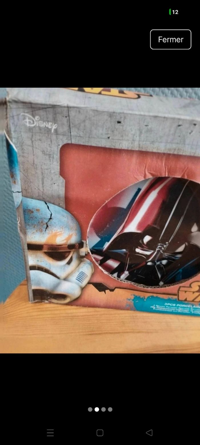 Coffret Petit Déjeuner Star Wars 3 pièces – Mug, Bol & Assiette en porcelaine (neuf en boîte) - photo numéro 2