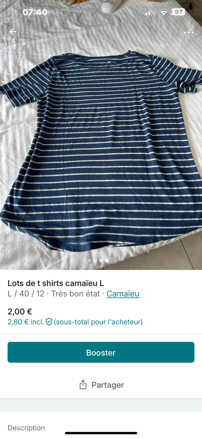 Lots de t shirts et pulls L - photo numéro 2