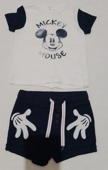 Disney ensemble short t shirt Mickey 3 mois