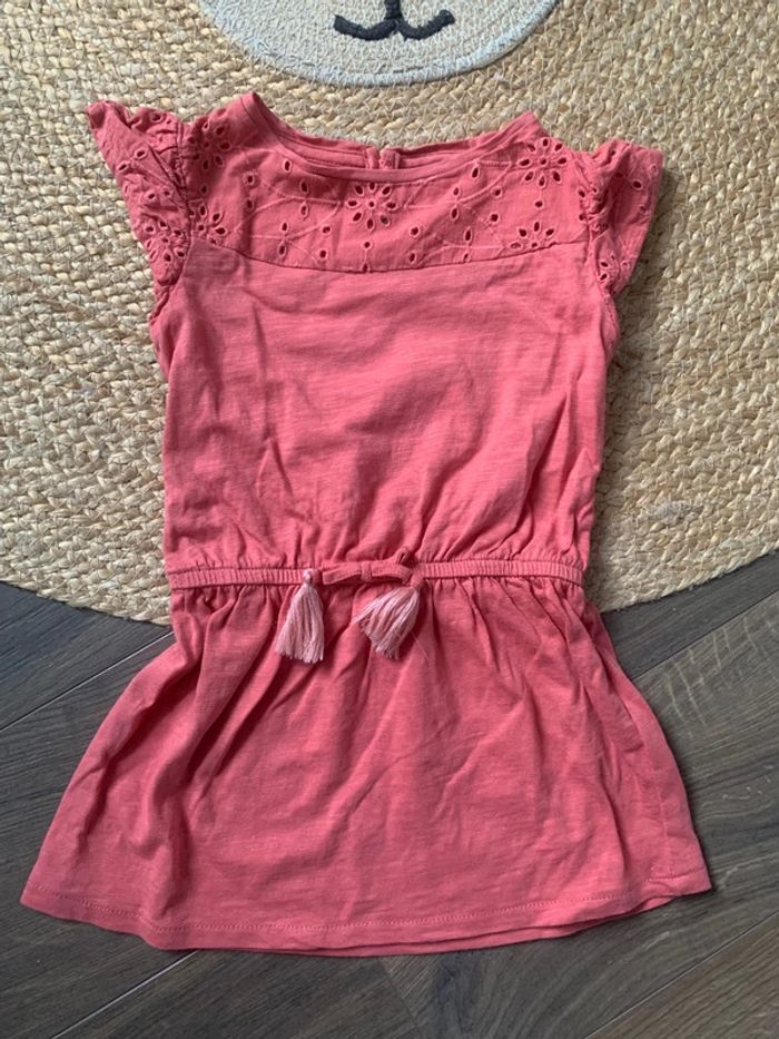 Robe rose corail MC dentelle Vertbaudet 3 ans 36 mois - photo numéro 2