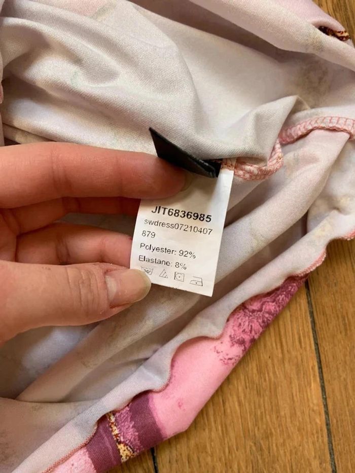 Robe été moulante rose dorée shein taille xs 34 - photo numéro 5