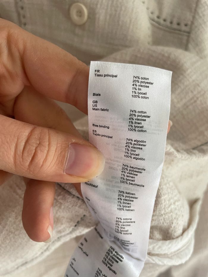 Veste chemise Claudie Pierlot beige - photo numéro 6