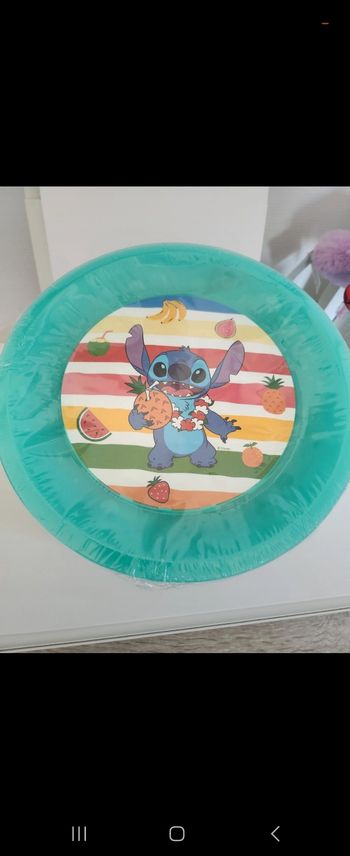 Assiette en plastique Stitch