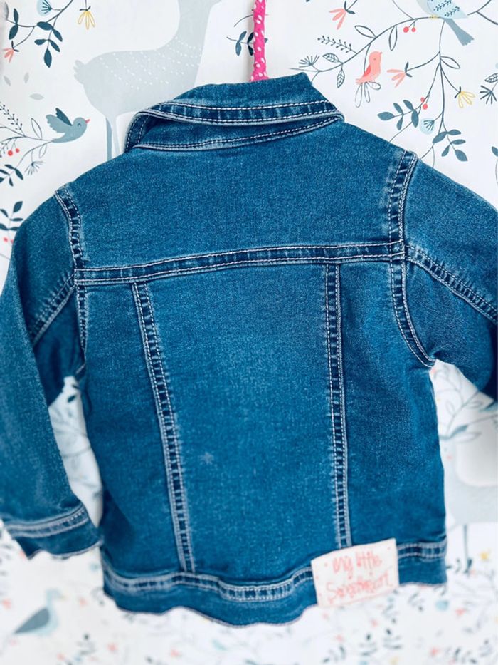 Jolie veste en jean fille détail brillant taille 12-18mois - photo numéro 3