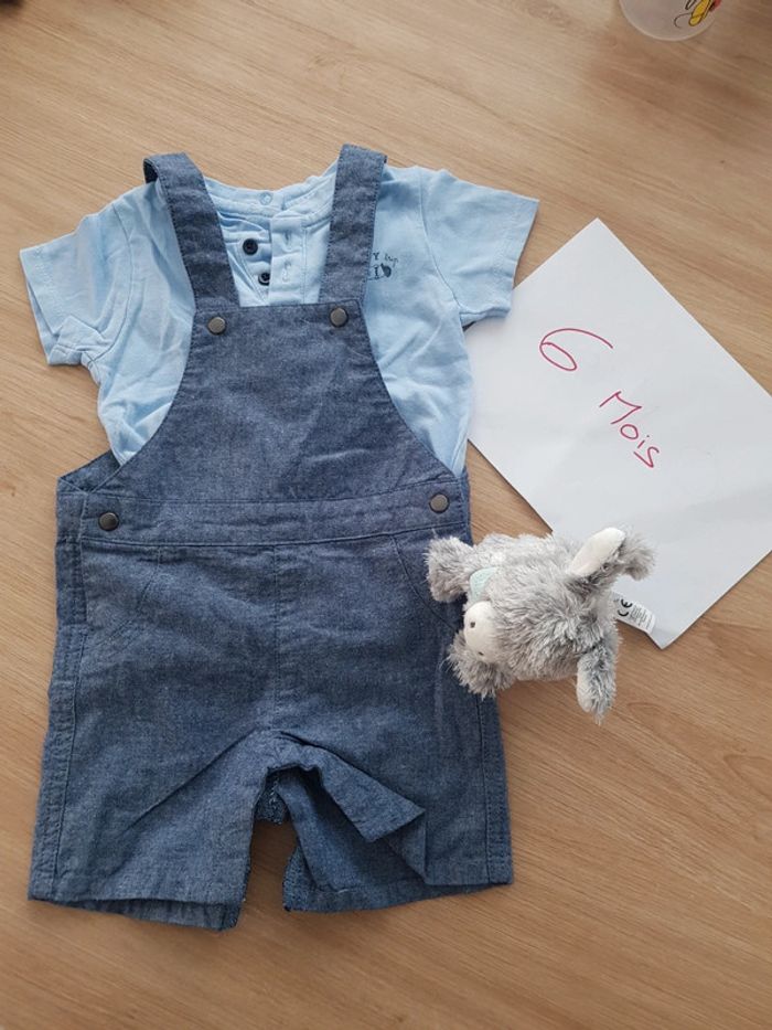 Ensemble salopette + tee-shirt bébé garçon