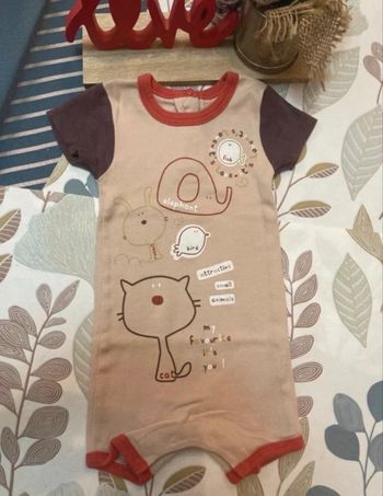 Combinaison short Kitchoun - 6 mois 