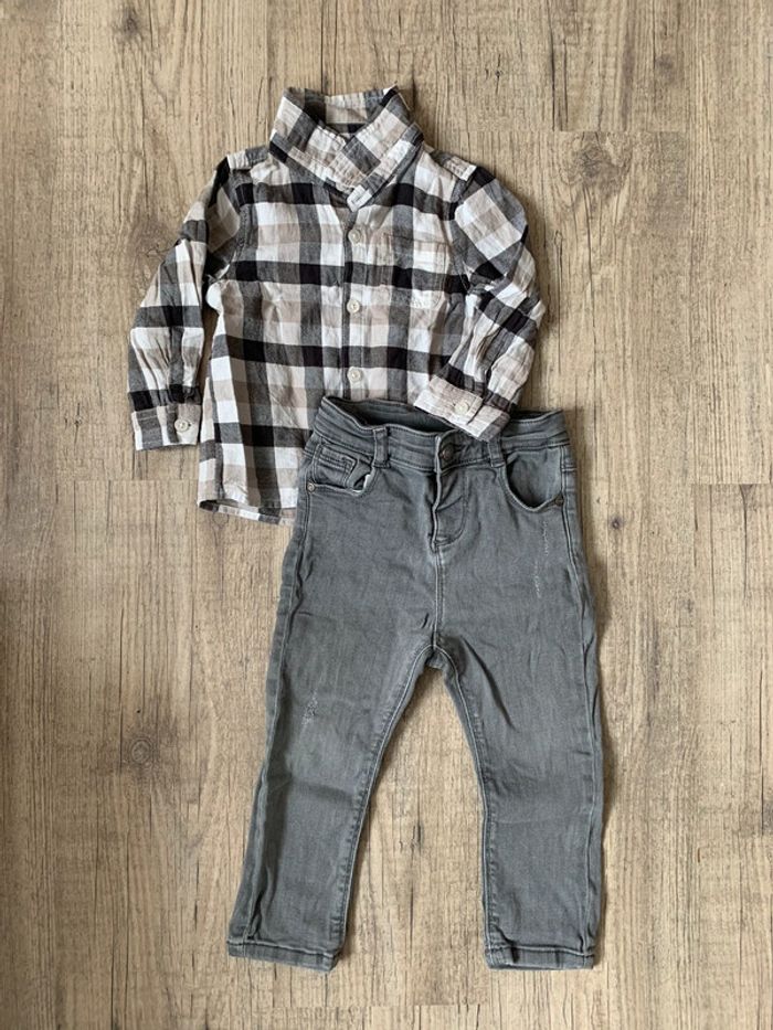 Ensemble pantalon chemise 24 mois