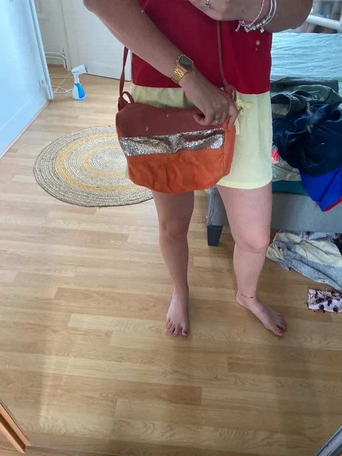 Sac en bandoulière estellon corail - photo numéro 4
