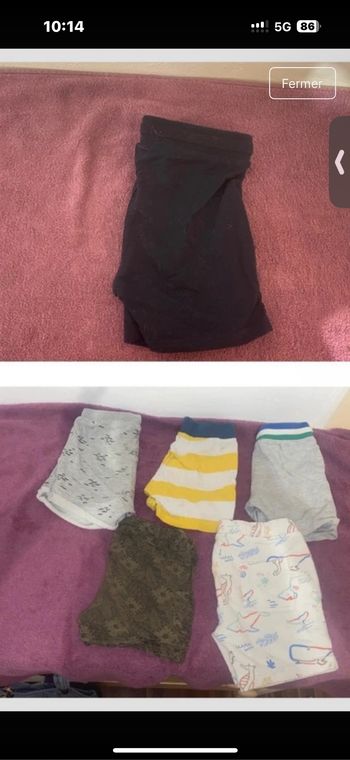 Lot shorts coton