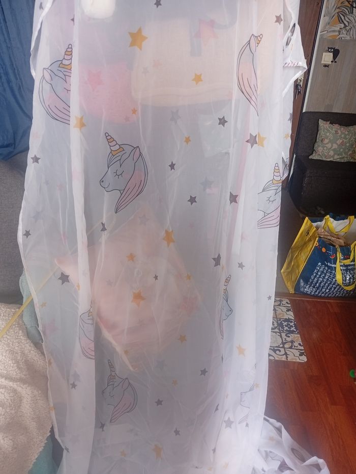 Lot 3 rideaux licorne 140X240