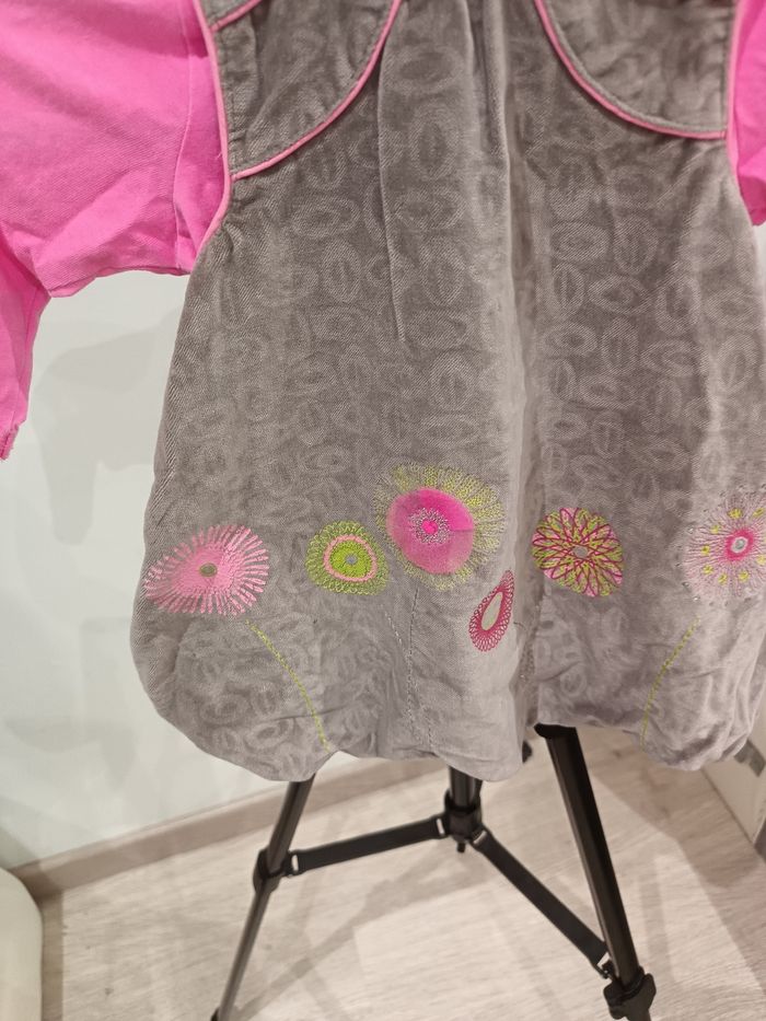 Ensemble 6 mois orchestra gris et rose - photo numéro 2