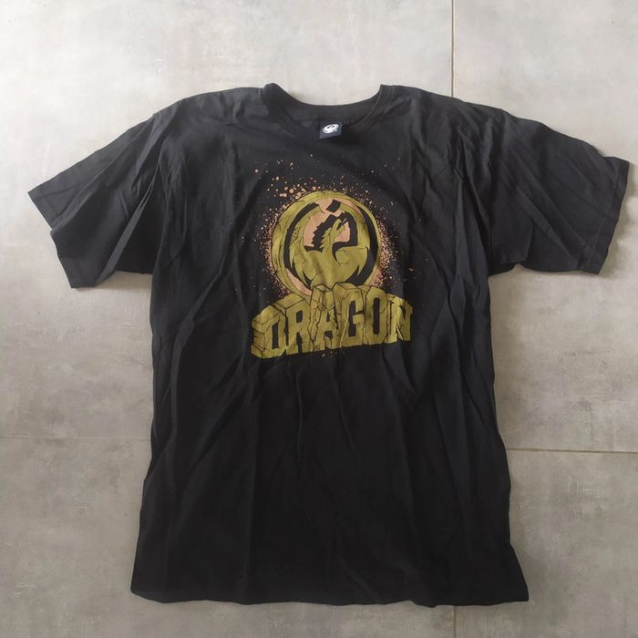 Tee-shirt vintage skate snowboard streetwear y2k Dragon noir taille L - photo numéro 2