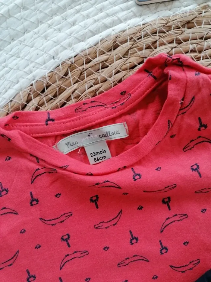 Lot de deux tee-shirts manches longues - Mes petits cailloux - 23 mois - photo numéro 2