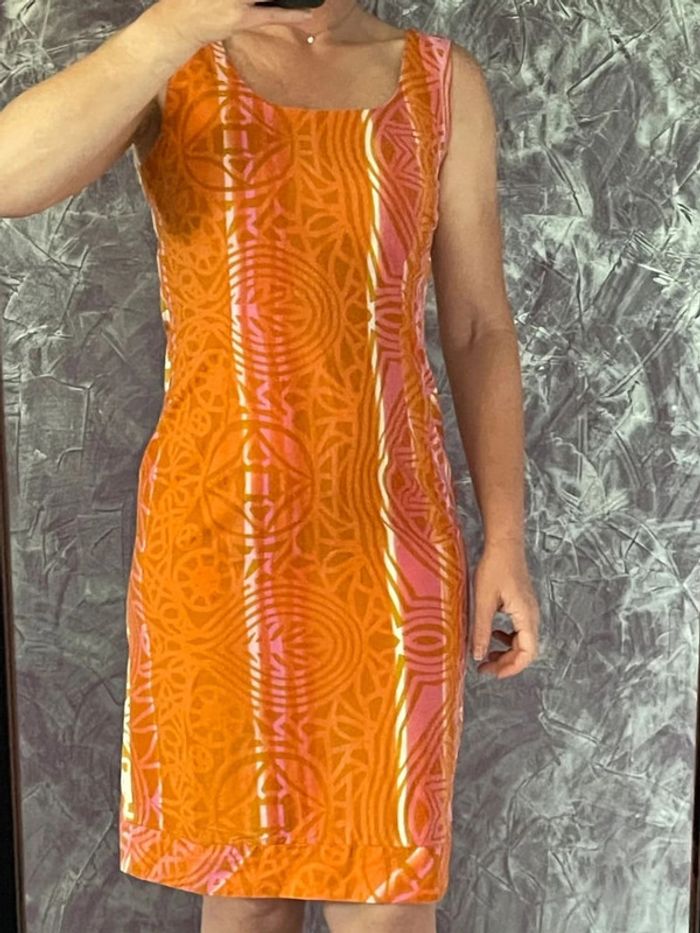 Superbe robe été chic orange