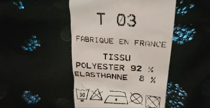 Haut noir ronds bleus pailletés Xanaka Taille 38 Neuf - photo numéro 11