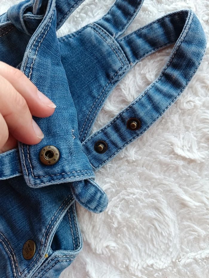 Robe jeans style salopette Fille 6 mois Tao - photo numéro 7