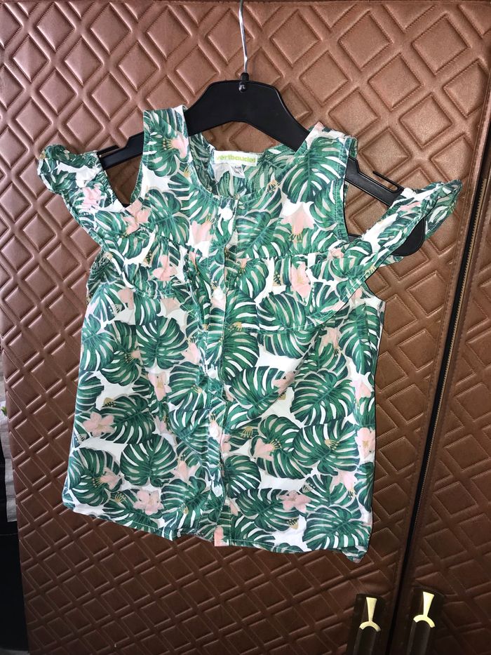 Blouse fleurie épaule ouvertes Vertbaudet 6 ans - photo numéro 2